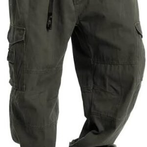 Premium Olive Green Relaxed Fit Cargo Pants