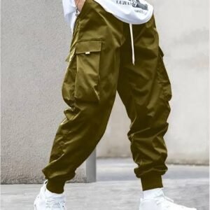 Premium Olive Green Jogger Cargo Pants