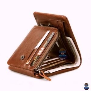 Premium Brown Multifunctional Zipper Wallet