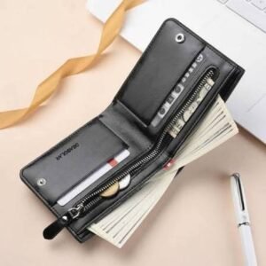 Premium Black Multifunctional Zipper Wallet